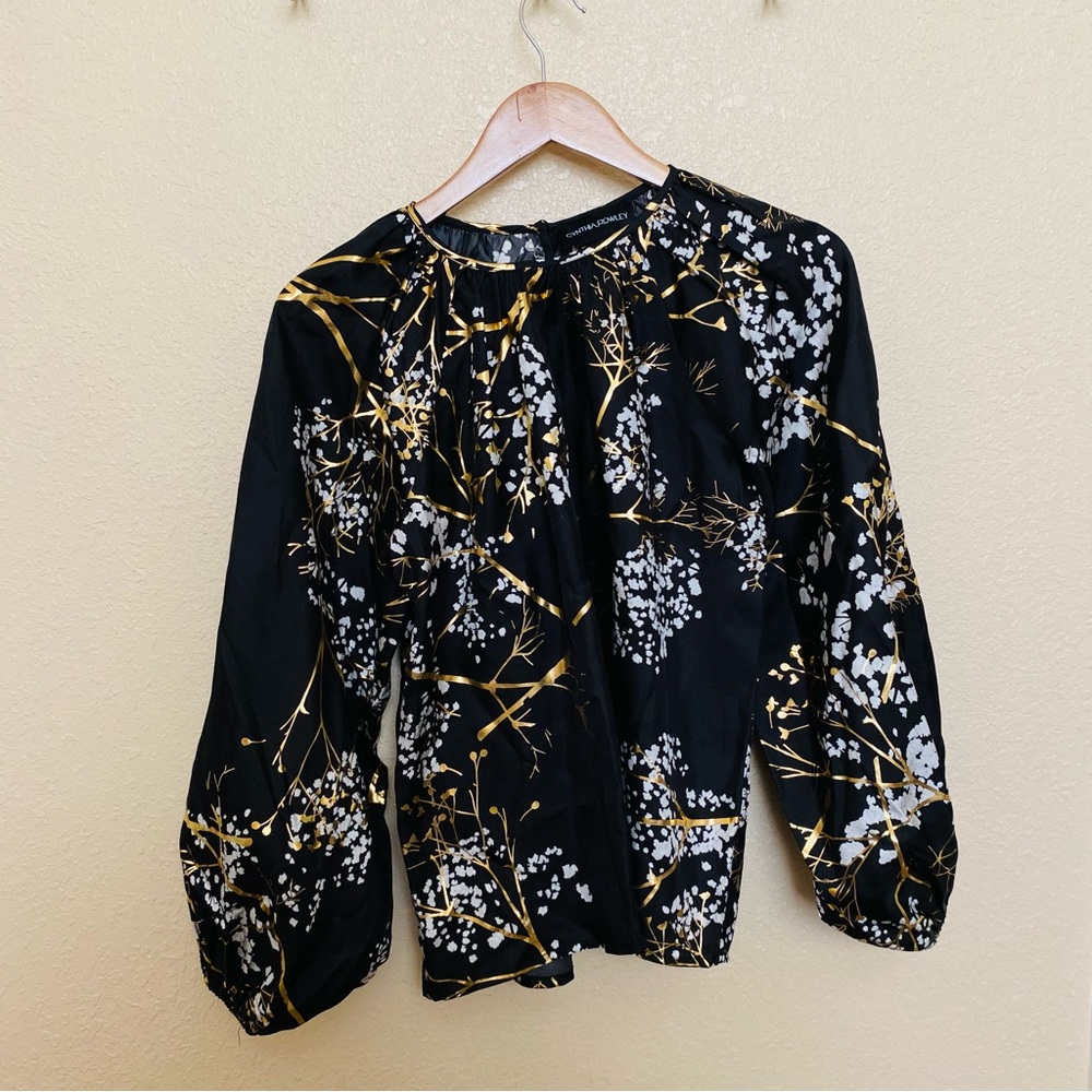 Cynthia Rowley Alice Silk Blouse - Picture 2 of 8
